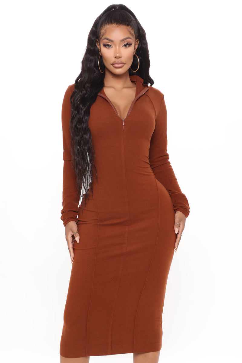 Soft Touch Sueded Midi Dress