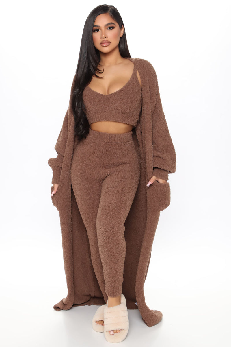 Fuzzy lounge shop set fashion nova