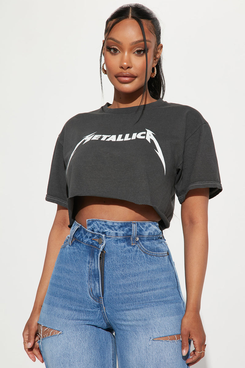 Metallica crop hoodie outlet