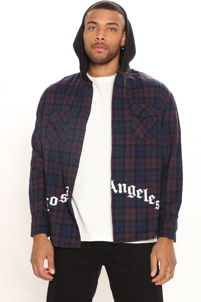 Palm angels flannel hot sale hoodie