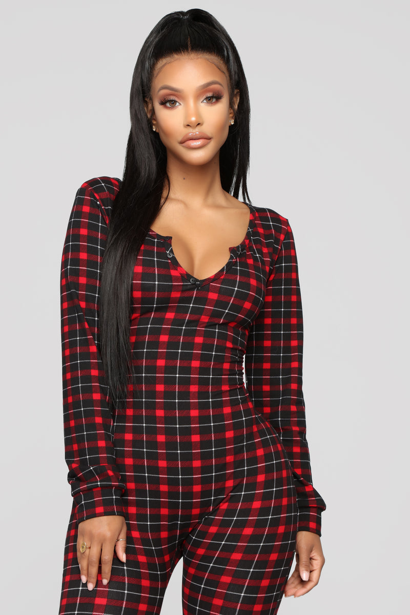 Red black jumpsuit new arrivals