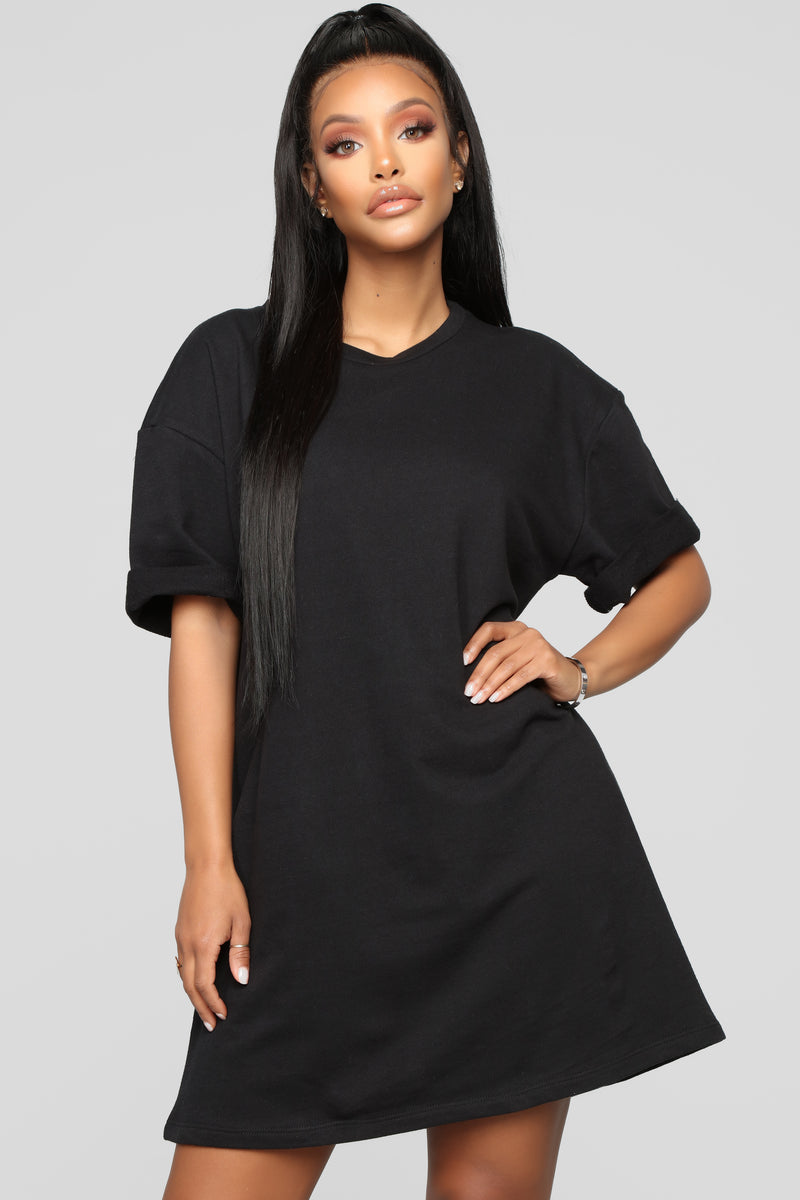 What A Girl Wants T Shirt Dress Black Fashion Nova Dresses