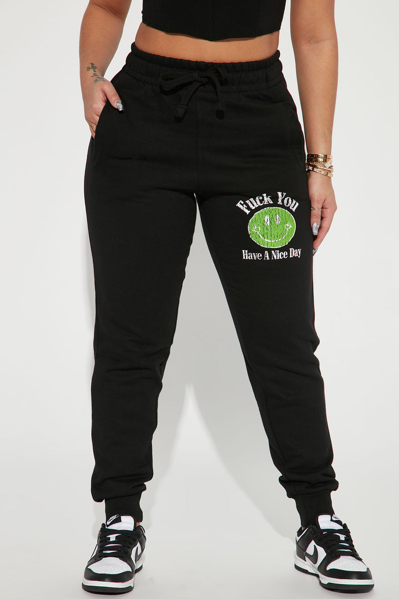 Fuck You Have A Nice Day Jogger Pant Black