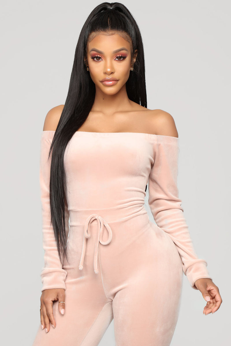 Need A Hug Velour Jumpsuit Pink Fashion Nova, Jumpsuits Fashion Nova