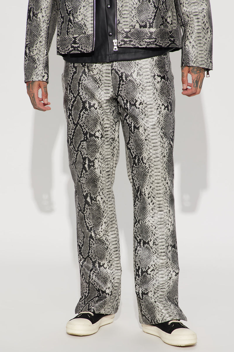 Mens snakeskin best sale leather pants