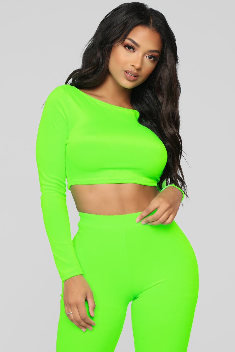 Neon green biker set shop