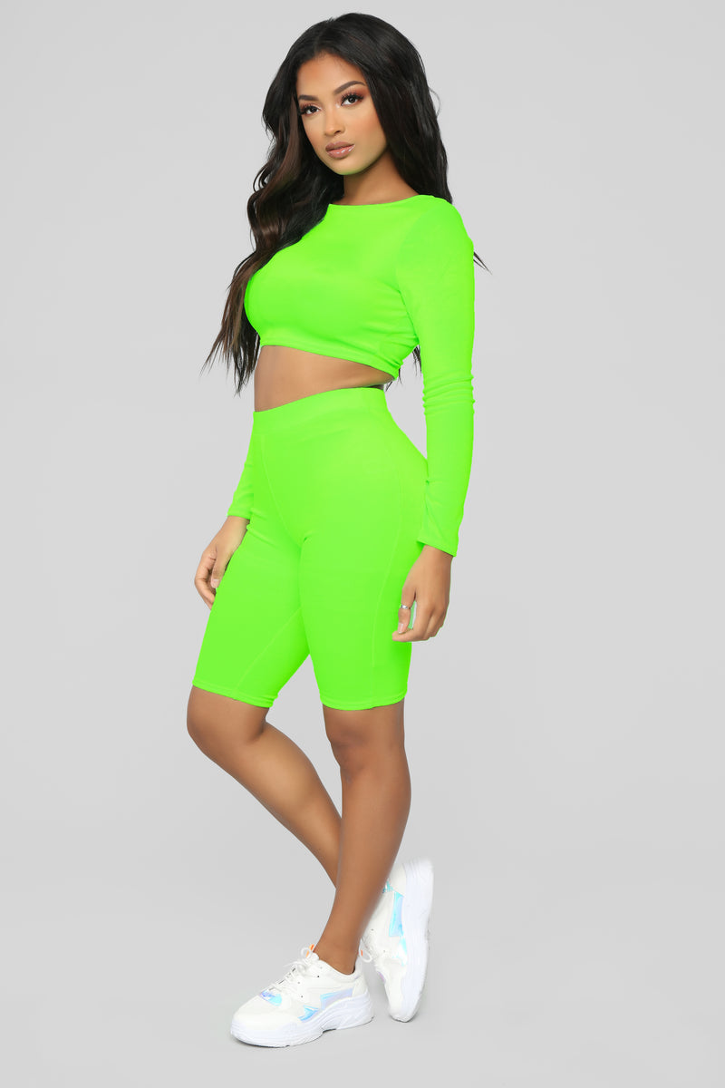 Biker on sale shorts neon