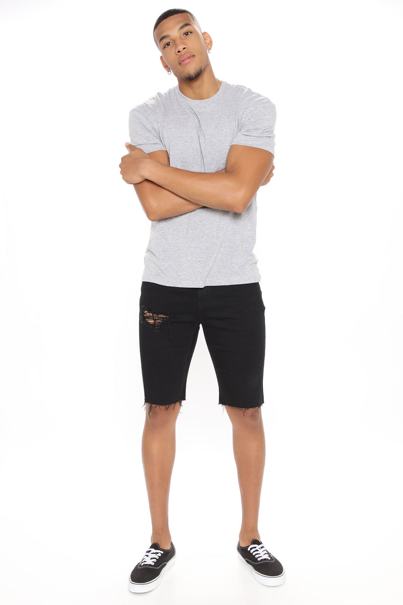 Earl Denim Shorts Black Fashion Nova Mens Denim Shorts