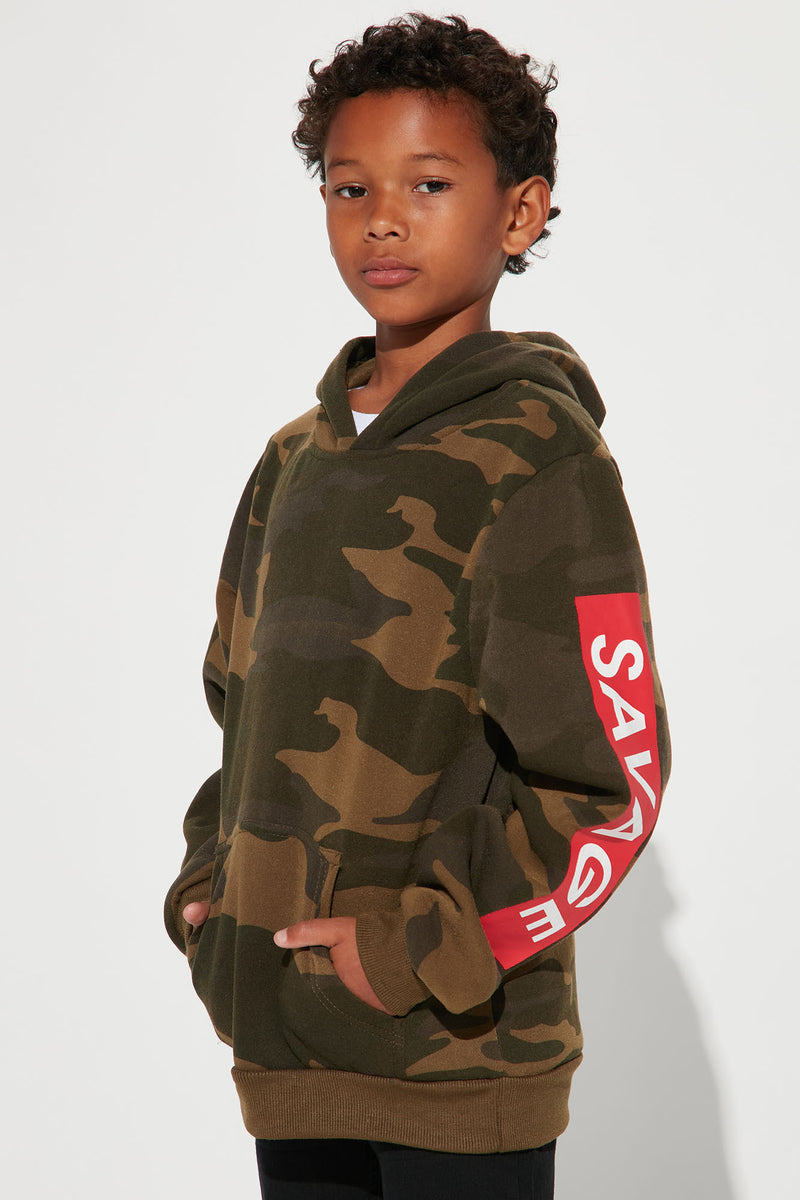 Mini Savage In Disguise Fleece Hoodie Camouflage