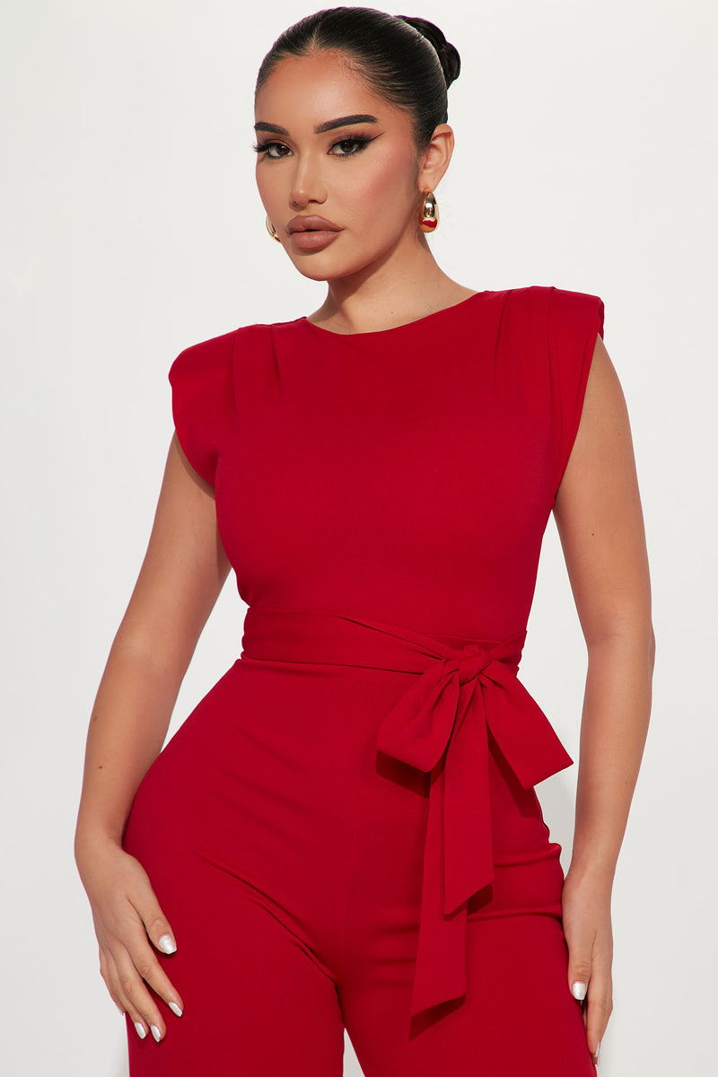 On Point Jumpsuit Red Fashion Nova Jumpsuits Fashion Nova