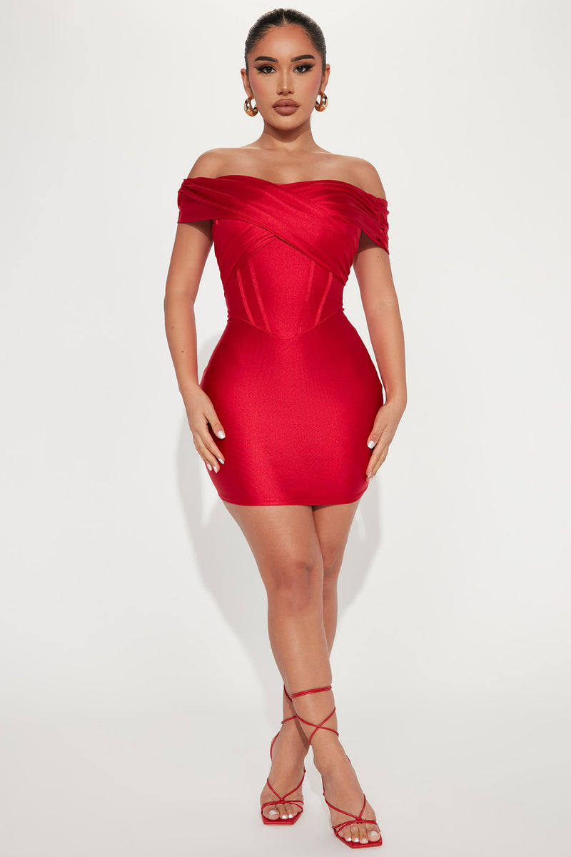 Know My Worth Mini Dress Red