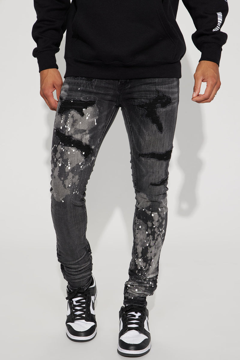 Fashion nova paint splatter jeans top