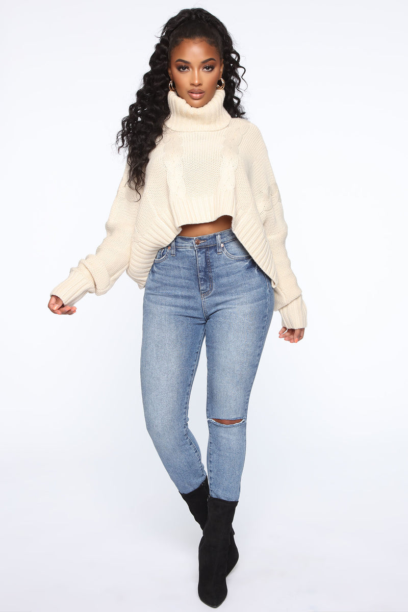 Finders Keepers Cable Knit Sweater Cream