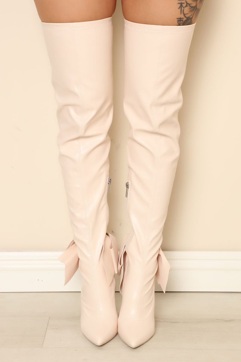 Sweetest Around Over The Knee Boots Cream