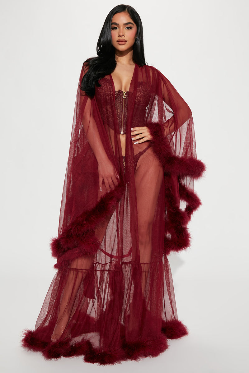 Fashion nova feather robe hot sale