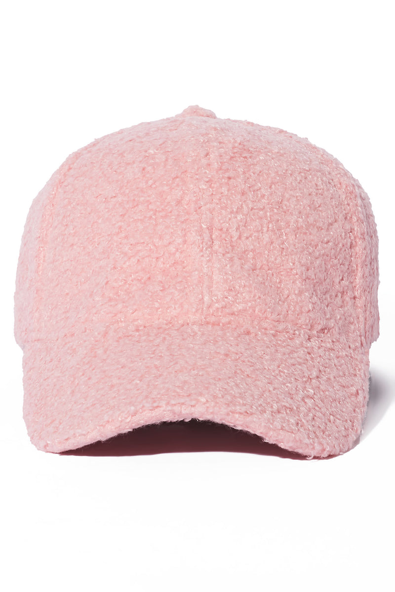 Pink blush harp baseball hat.