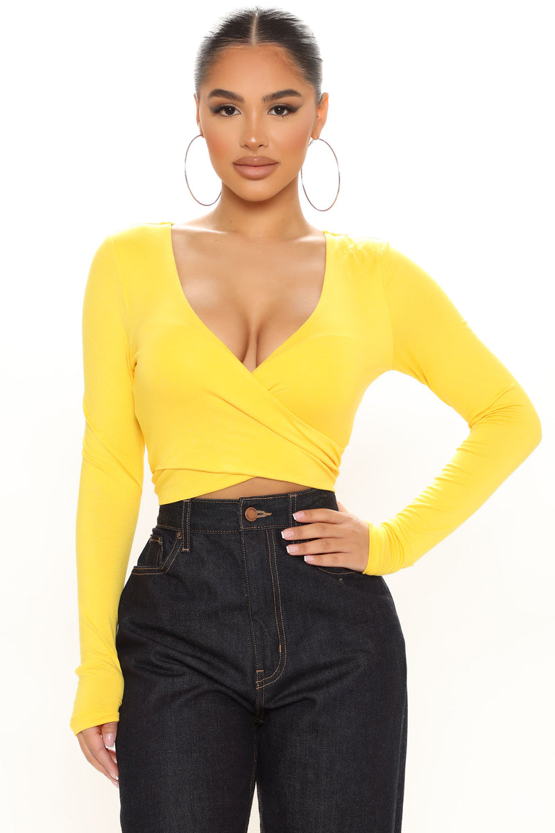 Fashion nova yellow top deals