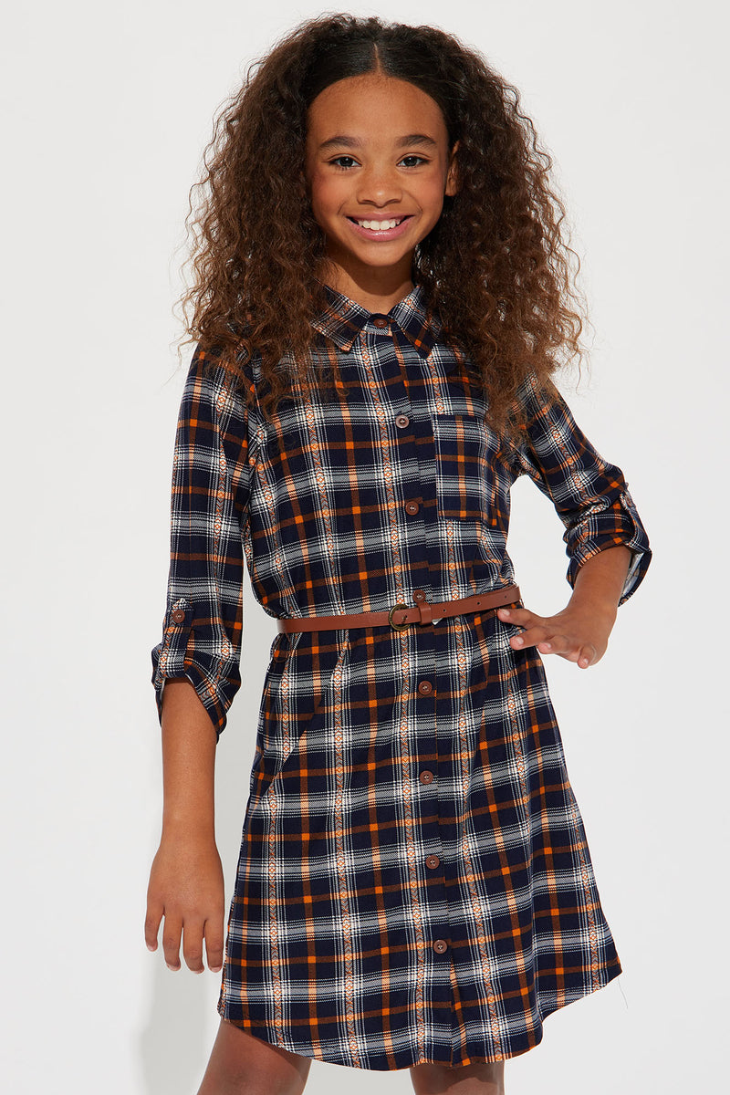 Girls plaid shirt dress online