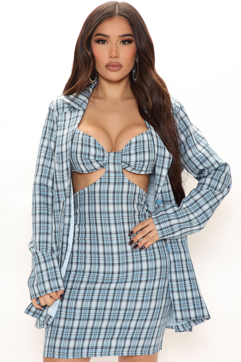 Plaid dress sales fashion nova