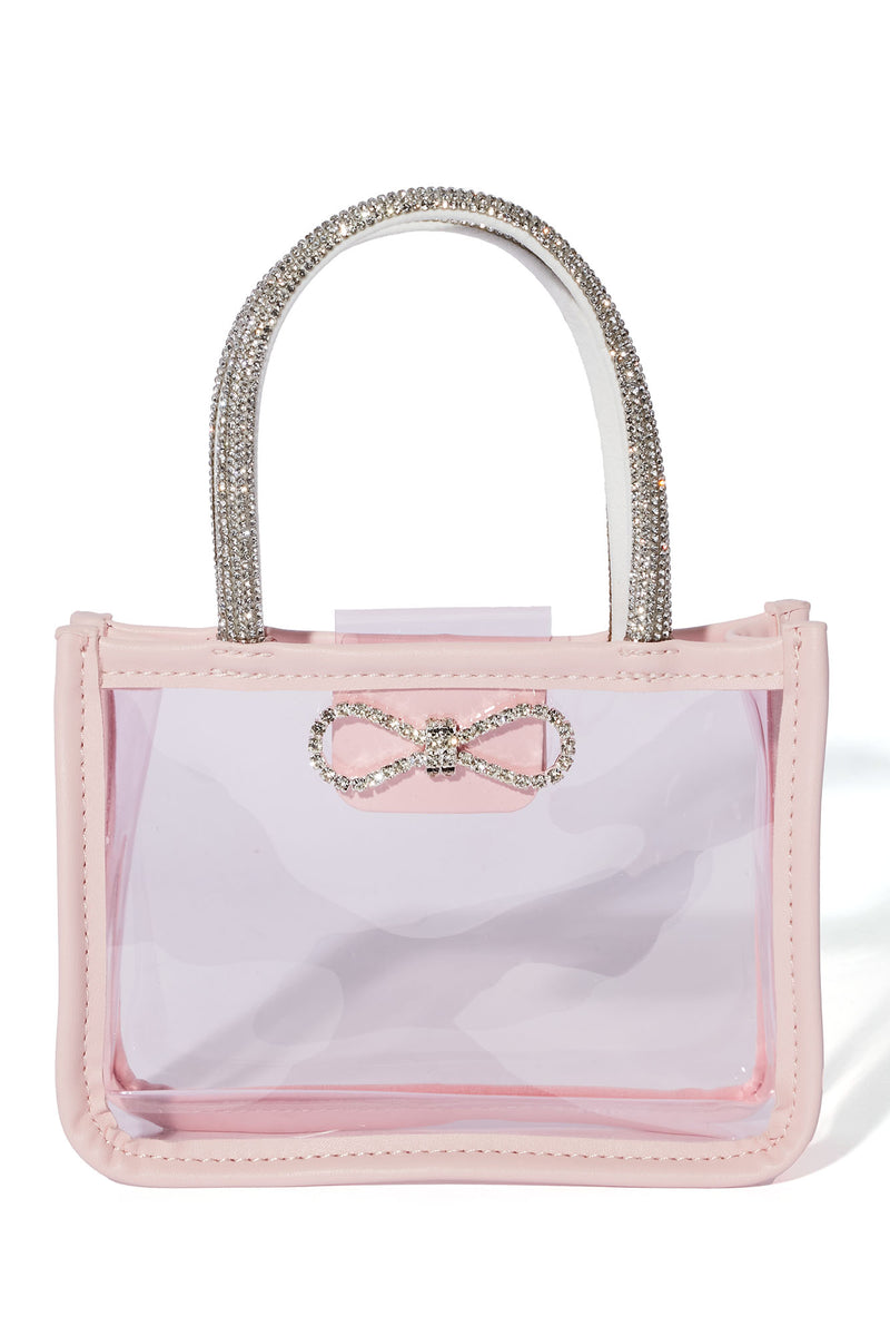 Clear clearance pink handbag