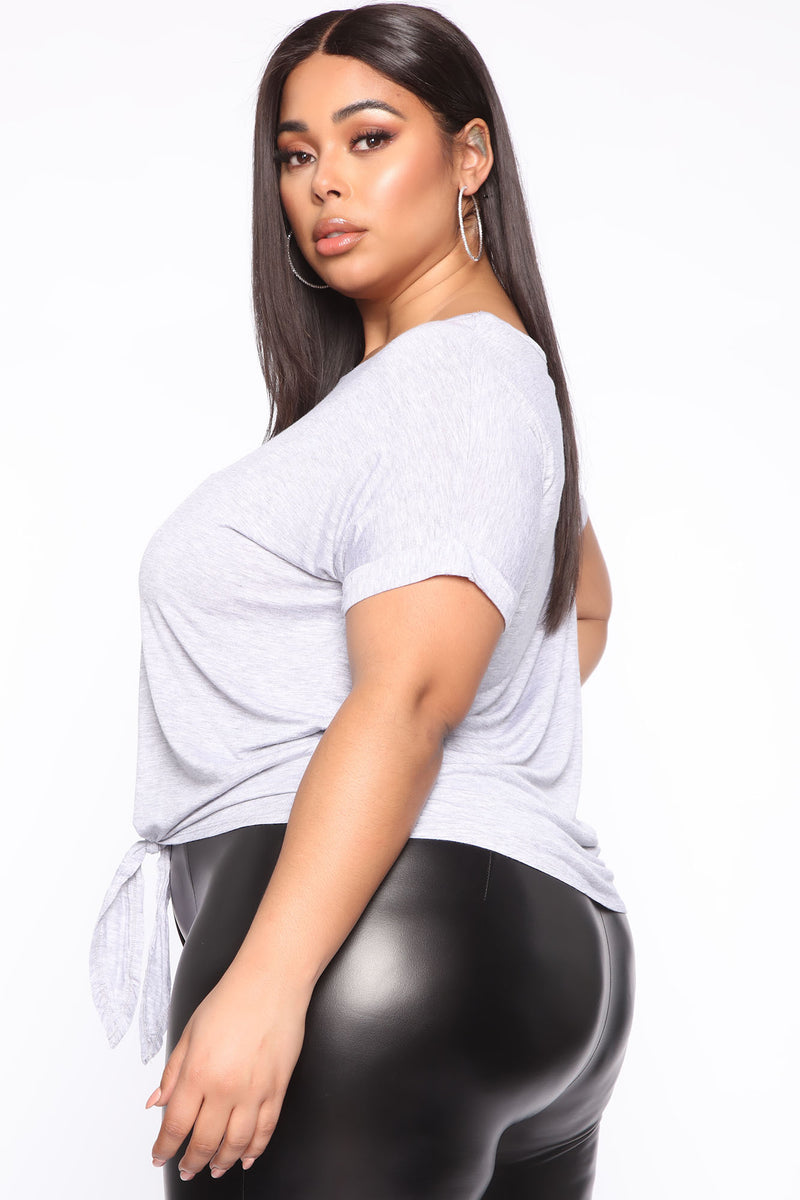 Got Me Twisted Top - Heather Grey | Fashion Nova, Knit Tops | Fashion Nova