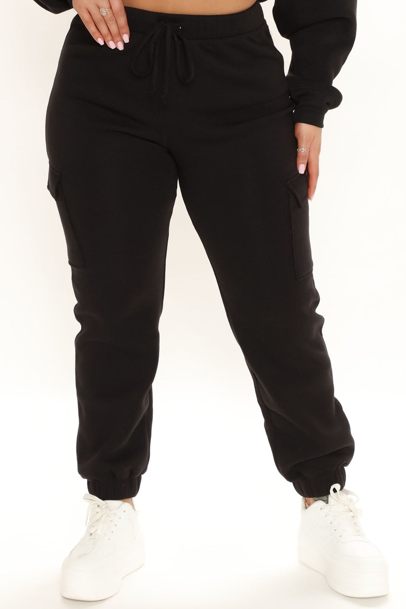 Weekend Feels Utility Sweatpants Black Fashion Nova Pants