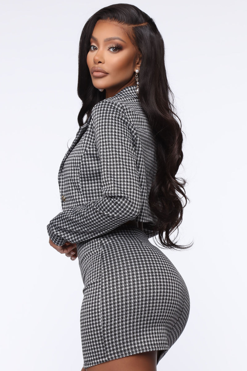 Plaid skirt store set fashion nova