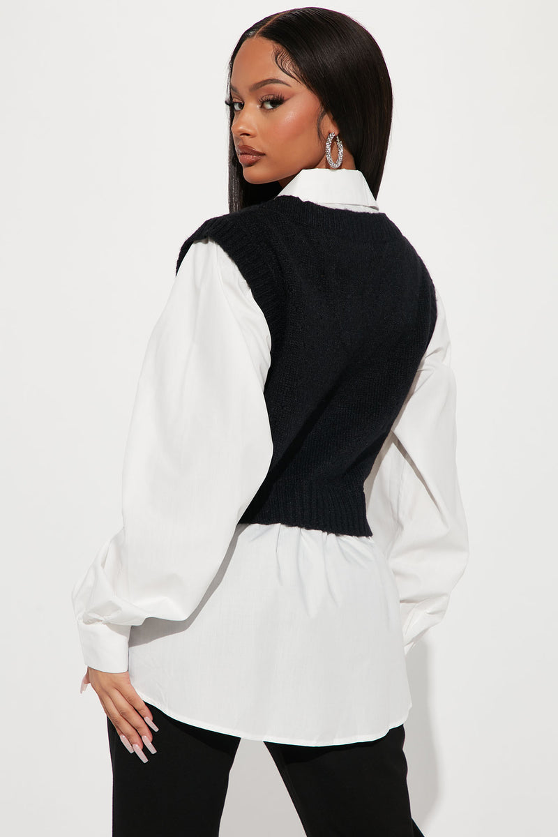 Shirt and store sweater attached