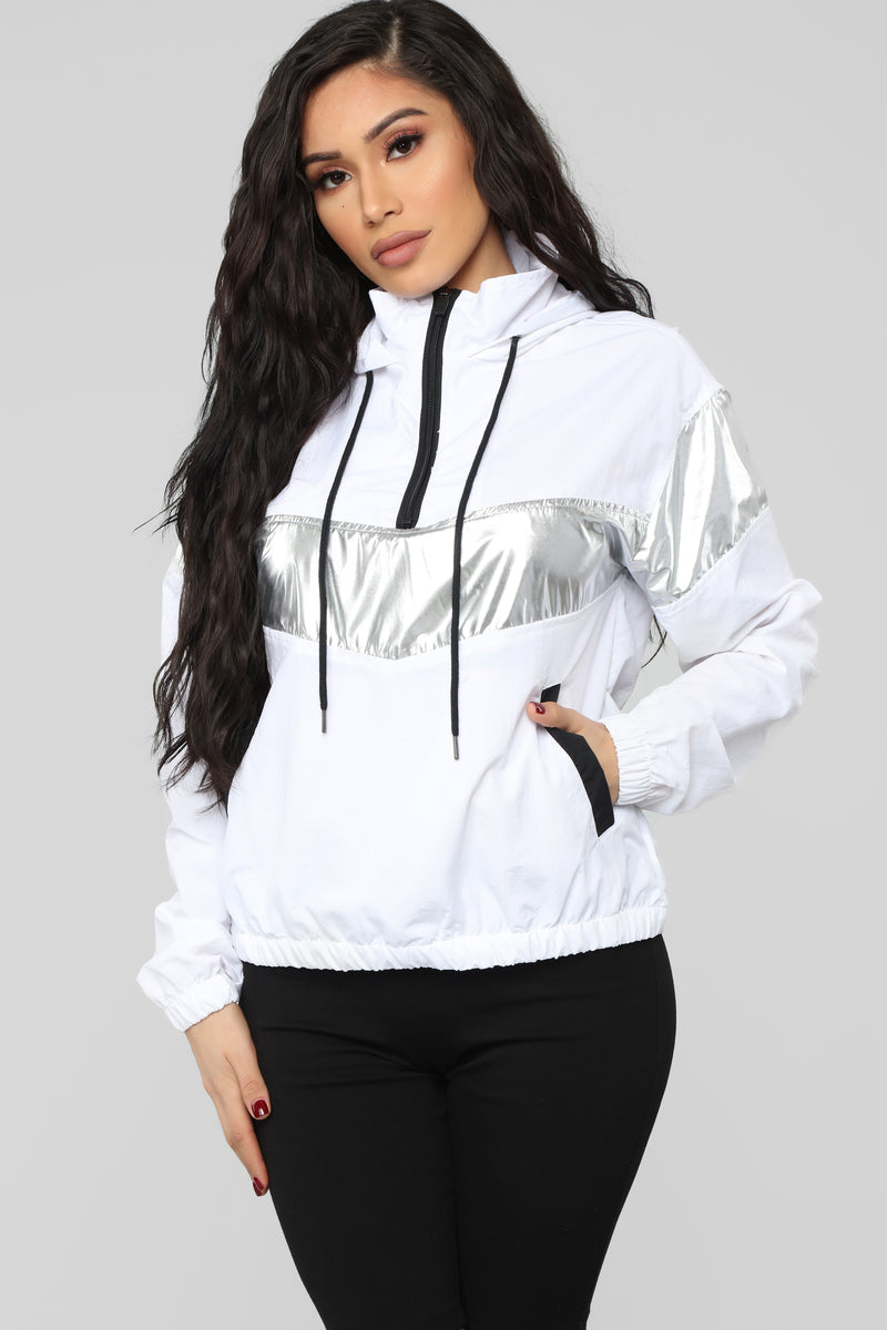 Front Row Seats Windbreaker Jacket White