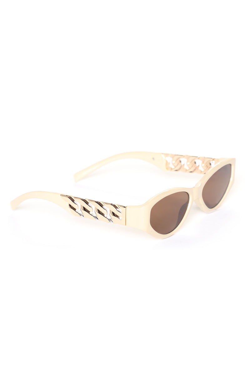 Best Of Luck Sunglasses - Nude, Fashion Nova, Sunglasses