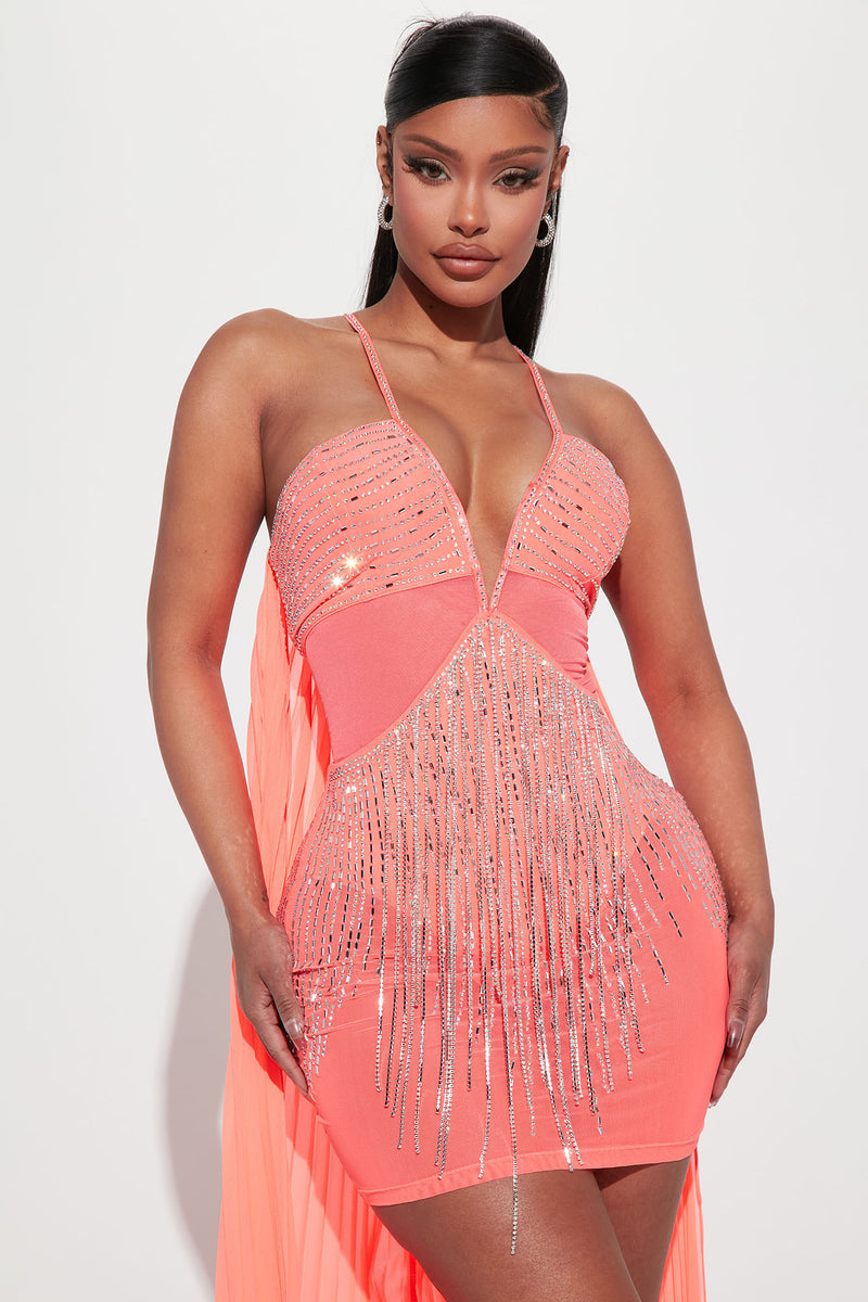 Dancing All Night Embellished Maxi Dress Pink Fashion Nova