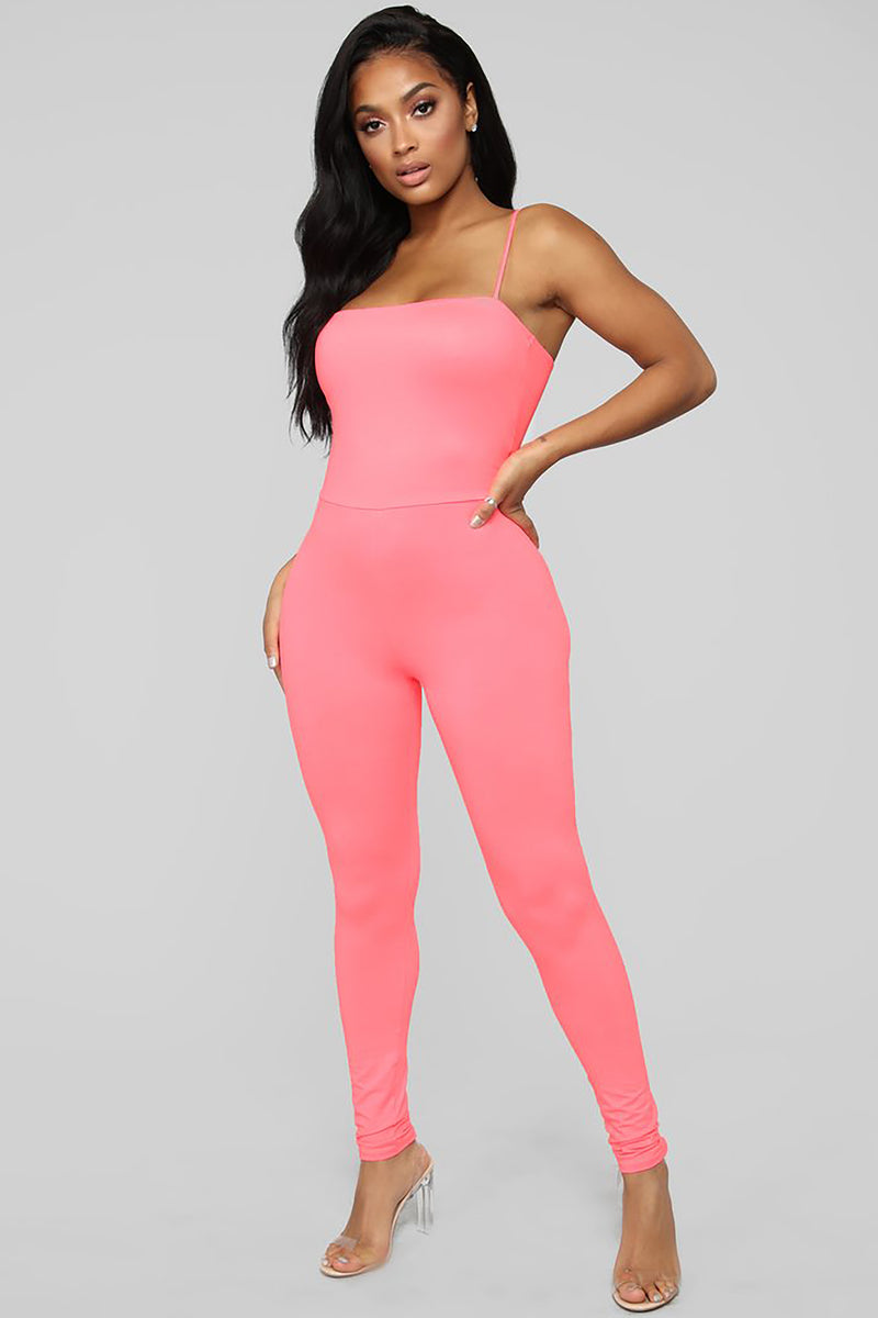Switch Gears Jumpsuit Neon Pink