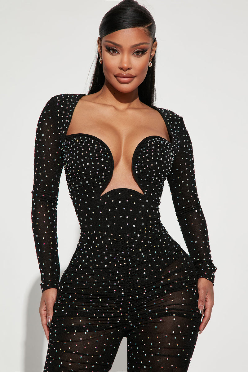 Fashion nova sale rhinestone jumpsuit