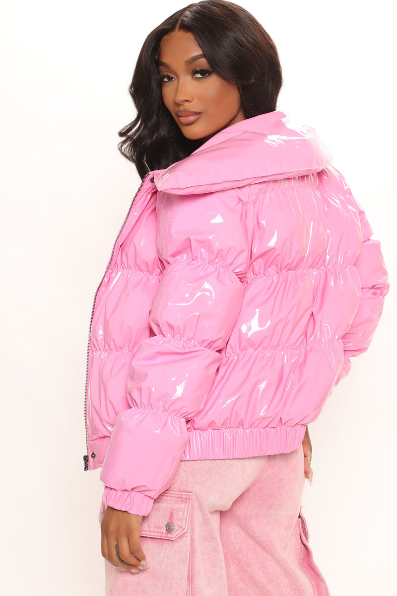 Pink new arrivals latex jacket