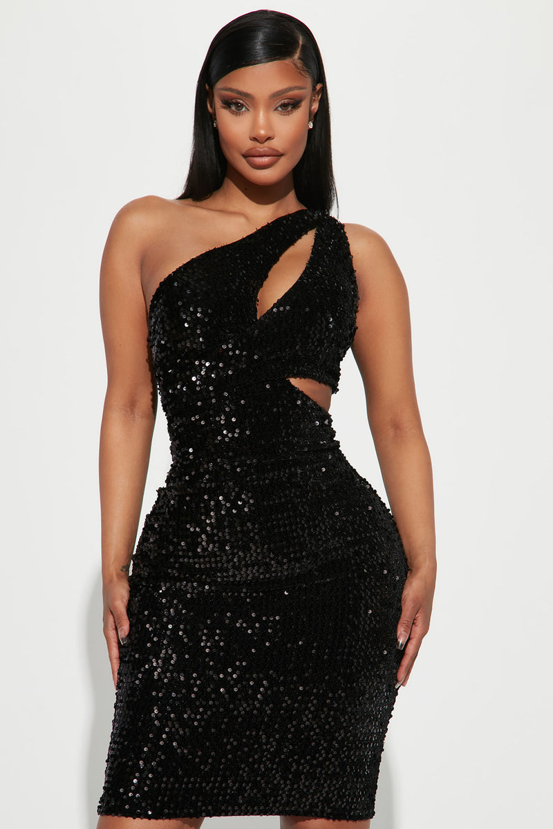 Black sequin dress fashion nova top
