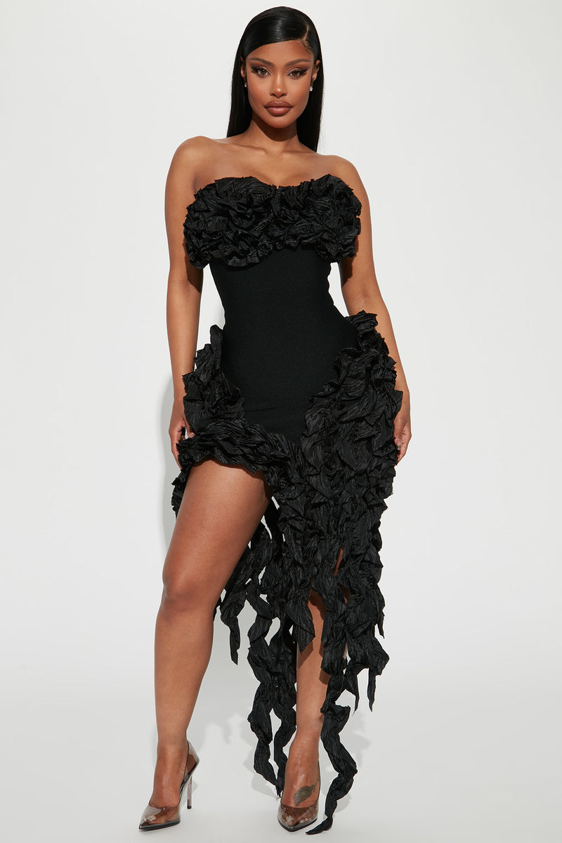Leila Bandage Mini Dress - Black
