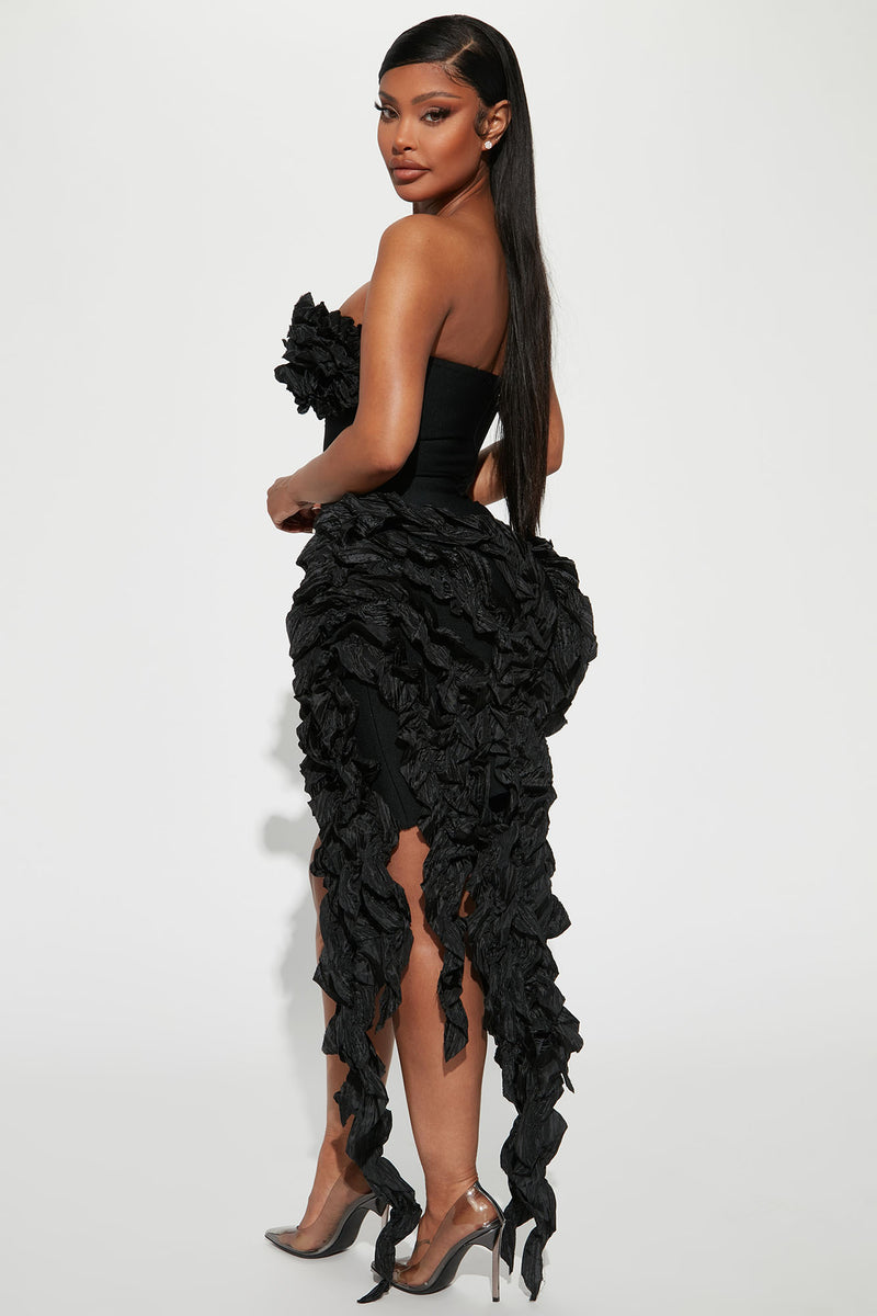 Fashion nova black top bandage dress