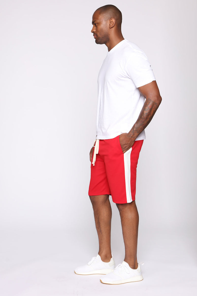 Red and white clearance shorts mens