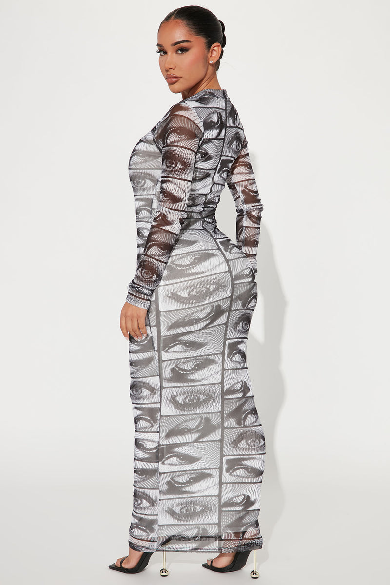 Eyes One You Mesh Maxi Dress