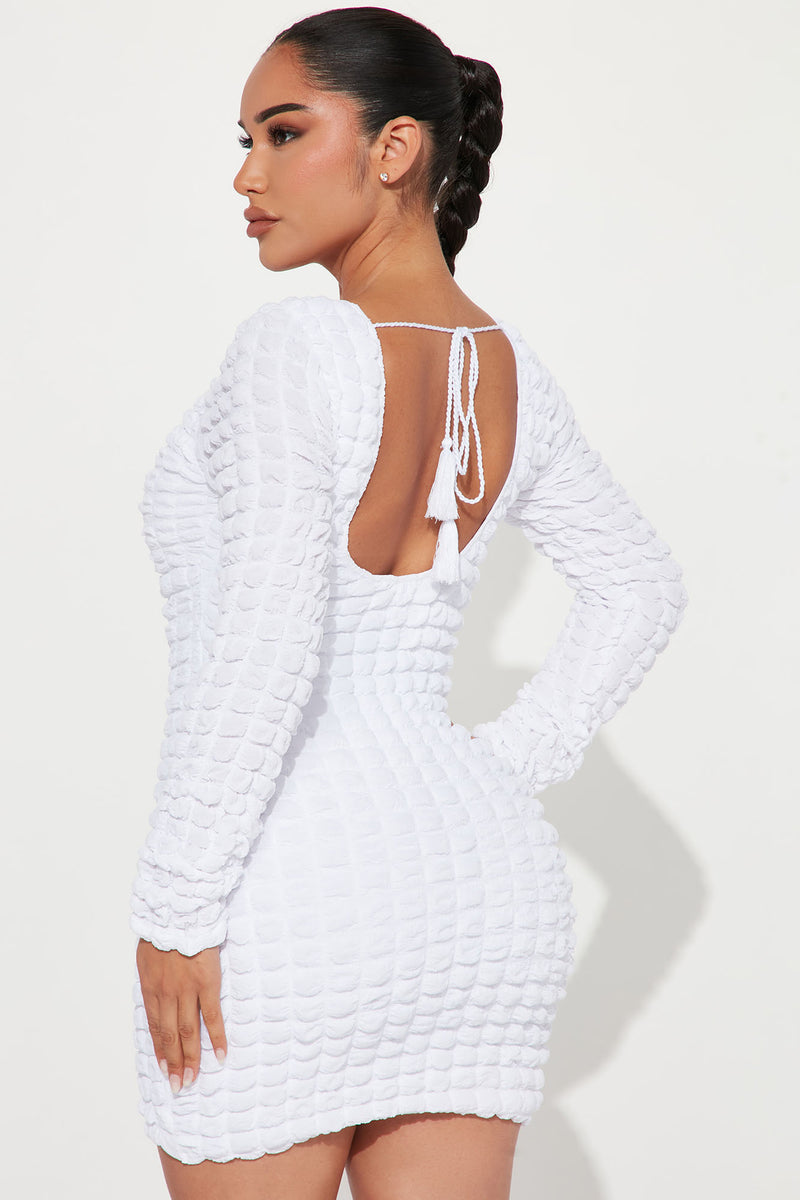 She s Bubbly Mini Dress White