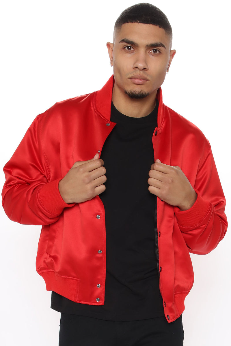 Ashton Essential Bomber Jacket Red Fashion Nova, Mens Jackets