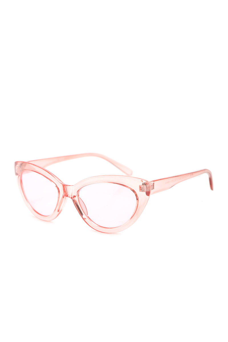 See Straight Thru U Sunglasses - Pink and Brown