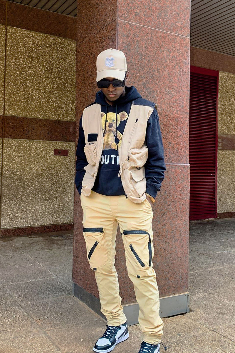 All Around Zipper Cargo Pants Khaki Fashion Nova, Mens Pants