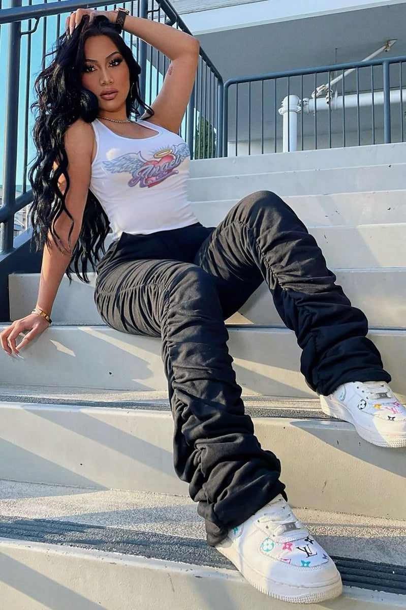 Stacked pants joggers online