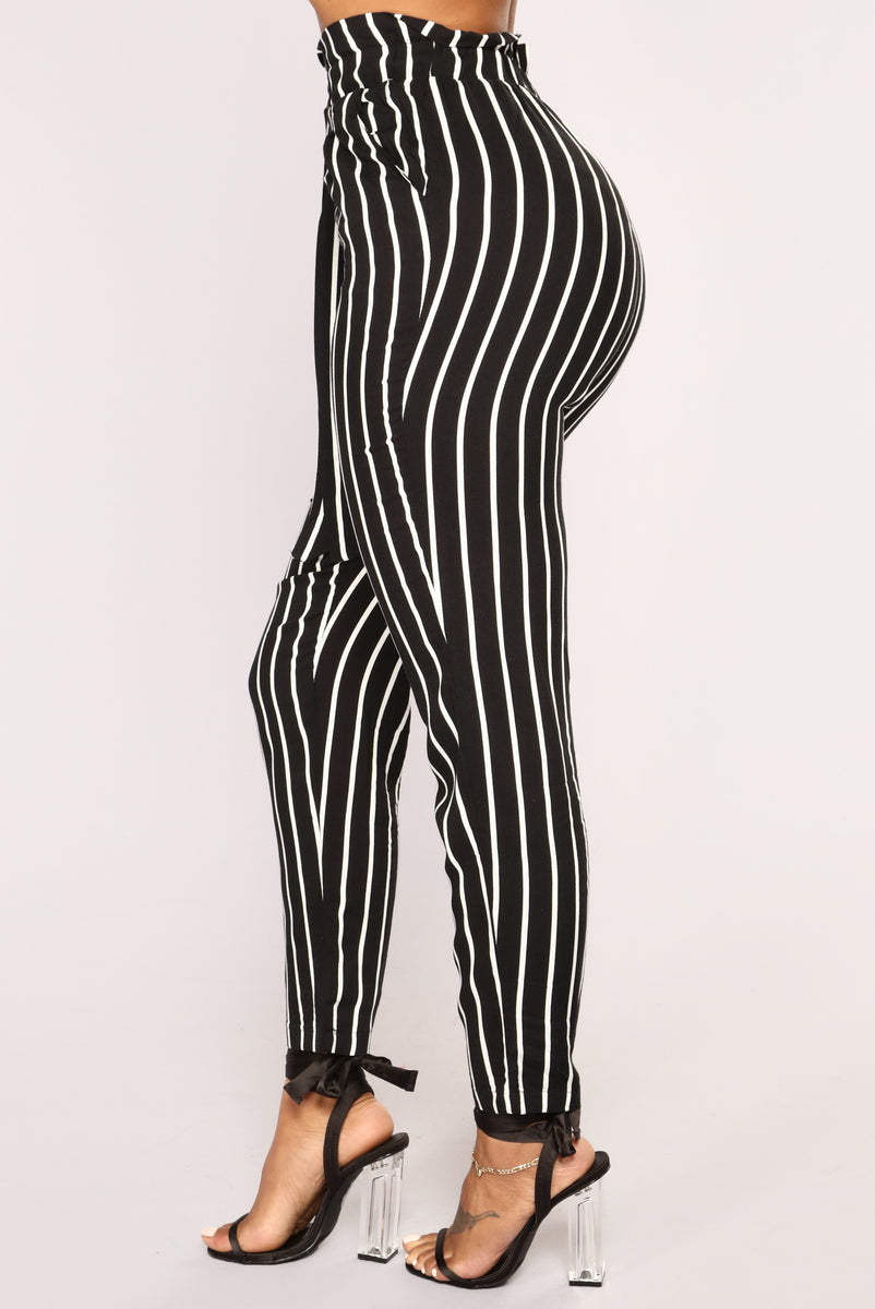 Jacklyn Stripe Pants Black White Fashion Nova Pants Fashion