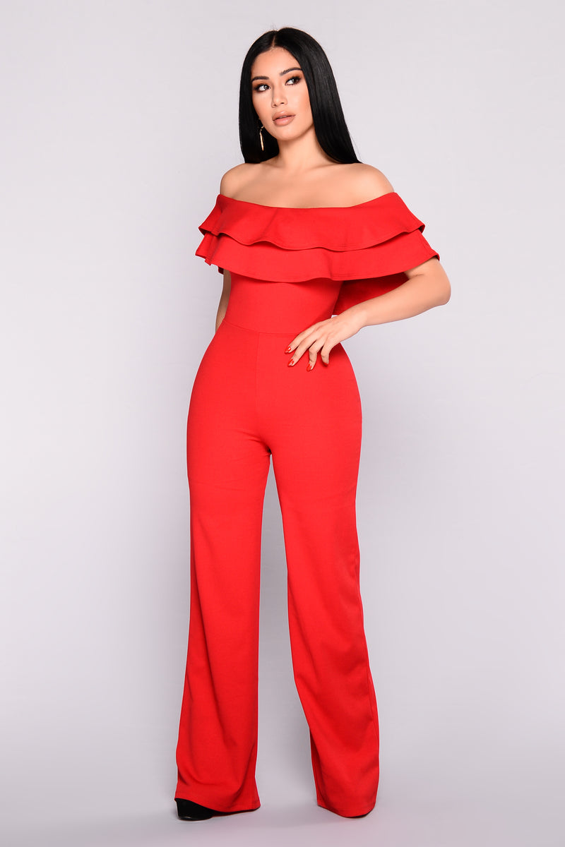 Fashion nova ruffle jumpsuit store