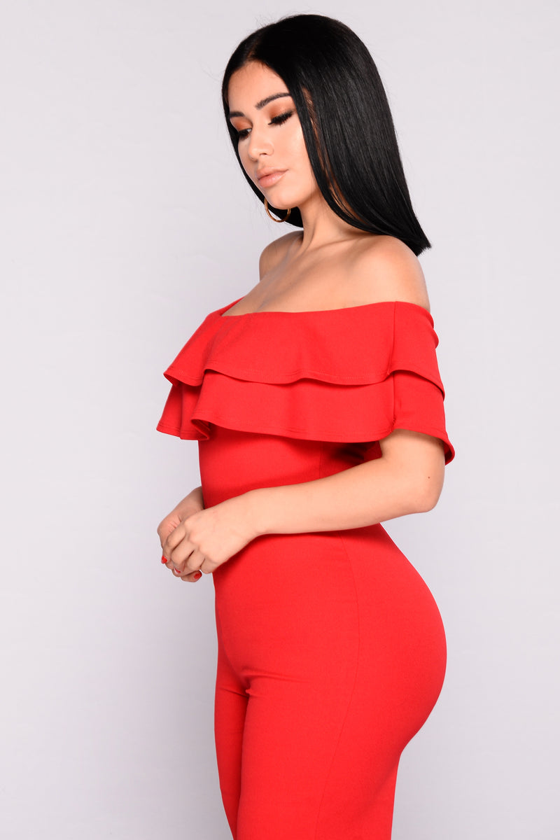 Ready To Ruffle Jumpsuit Red Fashion Nova Jumpsuits Fashion