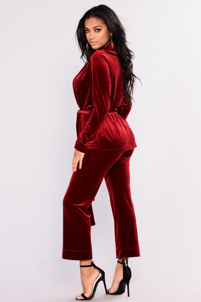 Foxy Love Velvet Set Ruby Fashion Nova, Matching Sets Fashion Nova