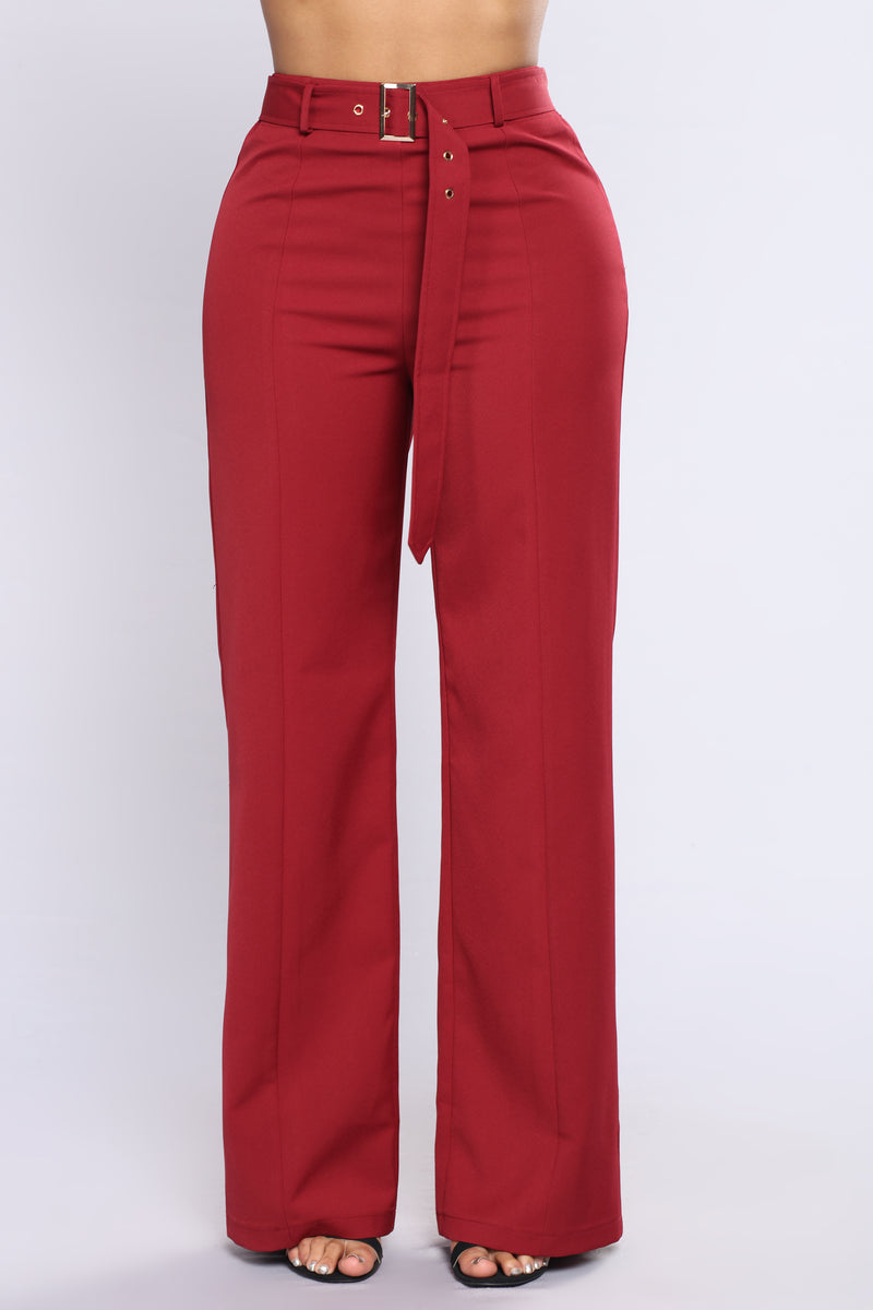Mataro Wide Leg Pants Burgundy Fashion Nova, Pants Fashion Nova