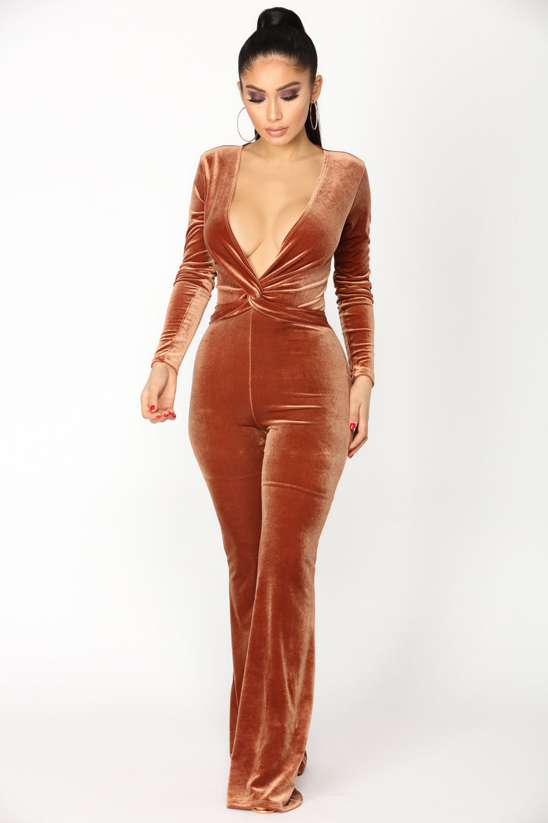 Fashion nova clearance velvet jumpsuit